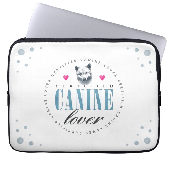Housse Pour Ordinateur Portable Cute Certified Canine Lover Samoyed (Devant)