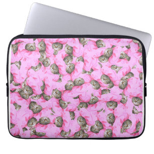 Housse Pour Ordinateur Portable Cute Chat dans un Motif Casquette rose Random