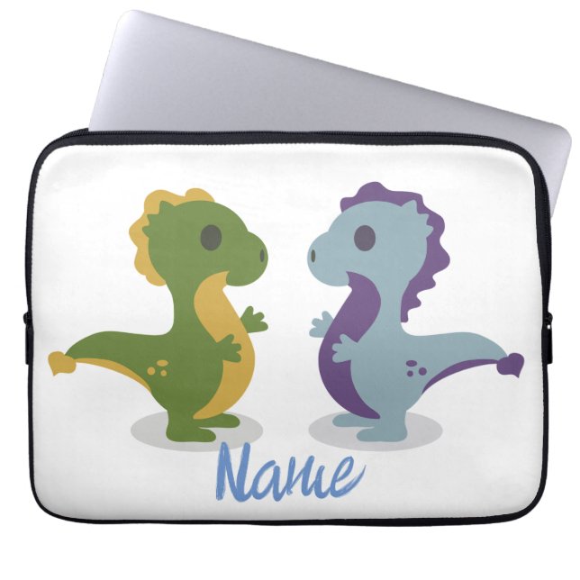 Housse Pour Ordinateur Portable Cute Dinosaur Paire Thunder_Cove (Devant)