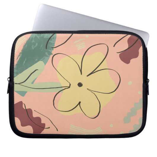 Housse Pour Ordinateur Portable Cute Floral Design Laptop Case (Devant)