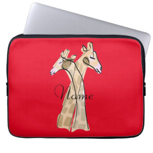 Housse Pour Ordinateur Portable Cute Giraffe Couple Thunder_Cove