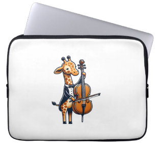 Housse Pour Ordinateur Portable Cute Giraffe Jouer Cello Giraffes Musicien Musique