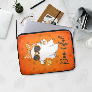 Housse Pour Ordinateur Portable Cute Halloween Ghost Citrouille épice personnalisé