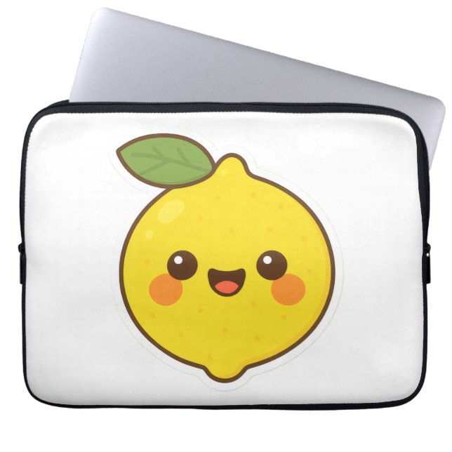 Housse Pour Ordinateur Portable Cute Kawaii Lemon (Devant)