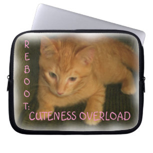 Housse Pour Ordinateur Portable Cute Kitty "REDÉMARRER : DÉCHARGEMENT INACCESSIBLE