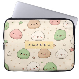 Housse Pour Ordinateur Portable Cute personnalisée Kawaii Mochi Motif