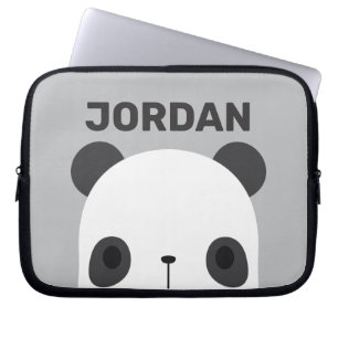 Housse Pour Ordinateur Portable Cute petit ours Panda avec nom personnalisé