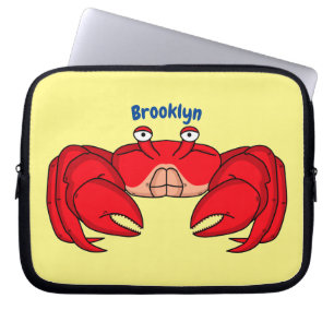 Housse Pour Ordinateur Portable Cute red crab cartoon