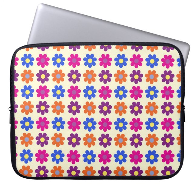 Housse Pour Ordinateur Portable Cute Retro Penny Flower Pattern (Devant)