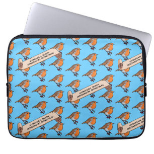 Housse Pour Ordinateur Portable Cute Robin European Robin Erithacus Rubecula Retro