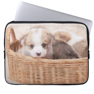 Housse Pour Ordinateur Portable Cutest Baby Animals   Corgi Tiny Puppy