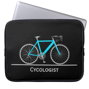 Housse Pour Ordinateur Portable Cycologue Aqua Bike sur Noir