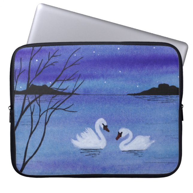 Housse Pour Ordinateur Portable Cygnes (Devant)