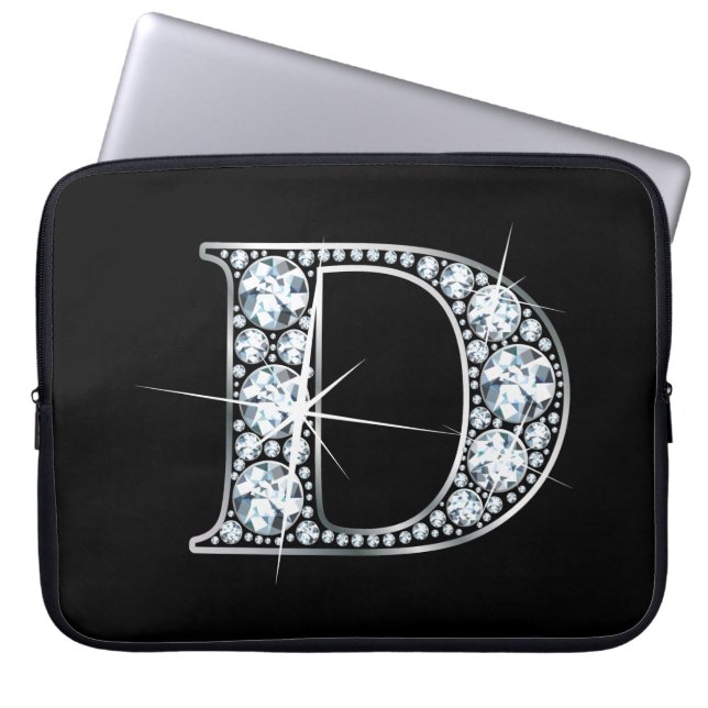 Housse Pour Ordinateur Portable D Faux- Monogramme "Diamant" (Devant)