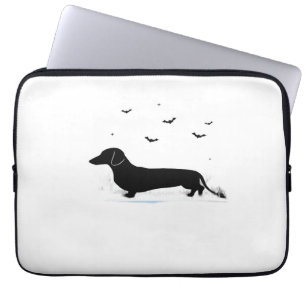 Housse Pour Ordinateur Portable Dachshund Chien - Halloween Moon Silhouette Classi