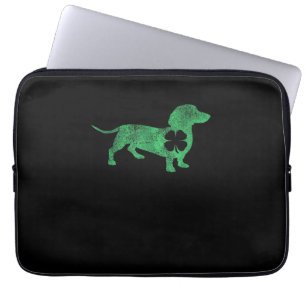 Housse Pour Ordinateur Portable Dachshund Chien Shamrock St. Patrick's Day Saint P