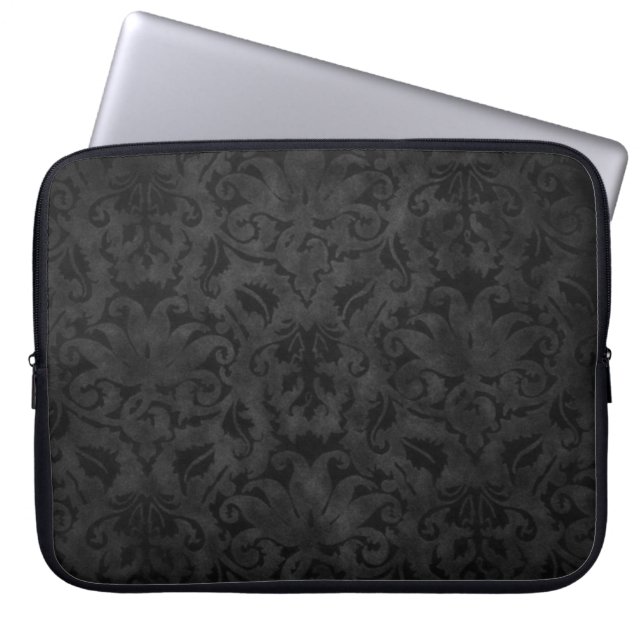 Housse Pour Ordinateur Portable Damas noir (Devant)
