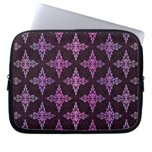 Housse Pour Ordinateur Portable Damask rose et noir bicolore