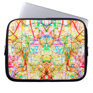 Housse Pour Ordinateur Portable De jolies lignes abstraites colorées lancent l'ore