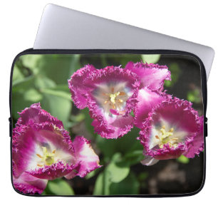 Housse Pour Ordinateur Portable De jolis tulipes violets dans le jardin