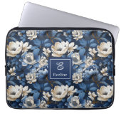 Housse pour ordinateur portable de luxe avec fleur (Devant)
