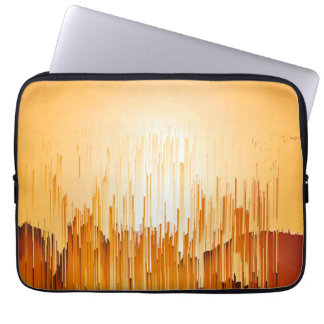 Housse Pour Ordinateur Portable Décor de paysage de coucher de soleil Glitch