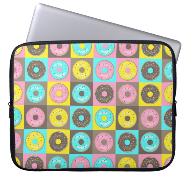 Housse Pour Ordinateur Portable Découvrez les beignets ! (Devant)