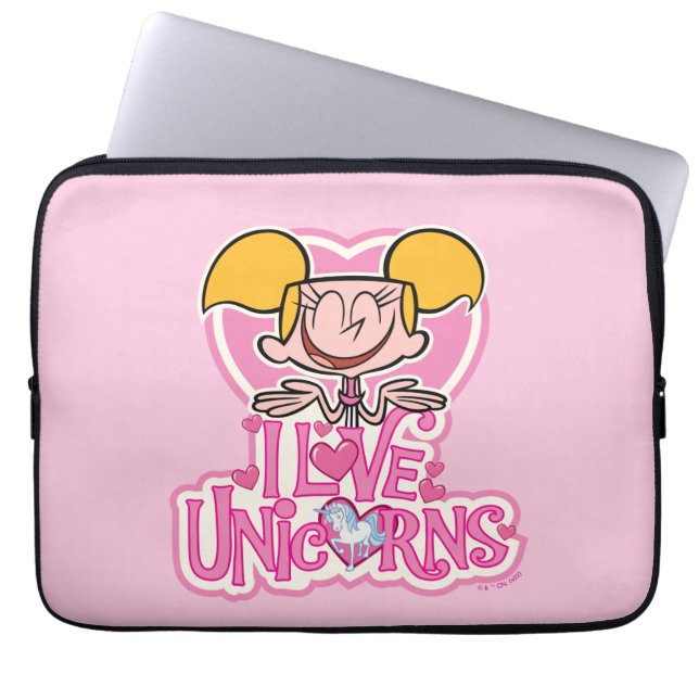 Housse Pour Ordinateur Portable Dee Dee - I Love Unicorns (Devant)