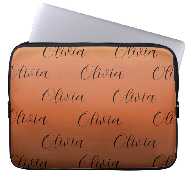 Housse Pour Ordinateur Portable Dégradé marron caramel (Devant)