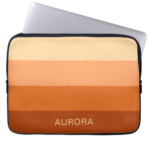 Housse Pour Ordinateur Portable Dégradé motivationnel personnalisé avec nom -