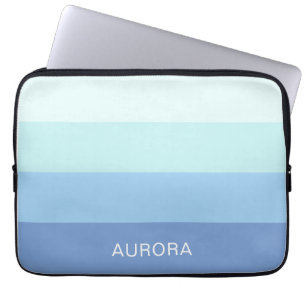 Housse Pour Ordinateur Portable Dégradé motivationnel personnalisé avec nom -