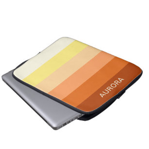 Housse Pour Ordinateur Portable Dégradé motivationnel personnalisé avec nom -