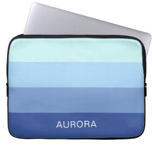 Housse Pour Ordinateur Portable Dégradé motivationnel personnalisé avec nom -