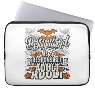 Housse Pour Ordinateur Portable Déguisé en vecteur Halloween d'adulte responsable