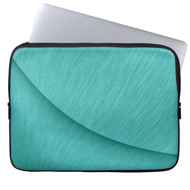 Housse Pour Ordinateur Portable Délice Turquoise Brossé (Devant)