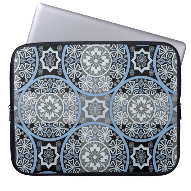 Housse Pour Ordinateur Portable Dentelle romantique : Impression Abstraite brillan (Devant)