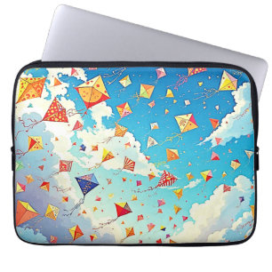 Housse Pour Ordinateur Portable Des cerfs-volants joyeux grimpent en flèche