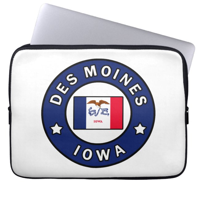 Housse Pour Ordinateur Portable Des Moines Iowa (Devant)