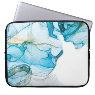 Housse Pour Ordinateur Portable Des vagues d'océan doré. Image abstraite et lumine