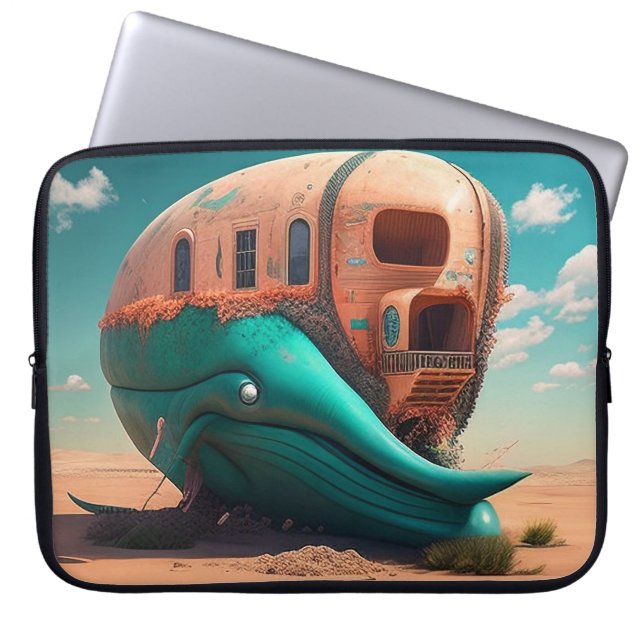 Housse Pour Ordinateur Portable Desert whale house (Devant)