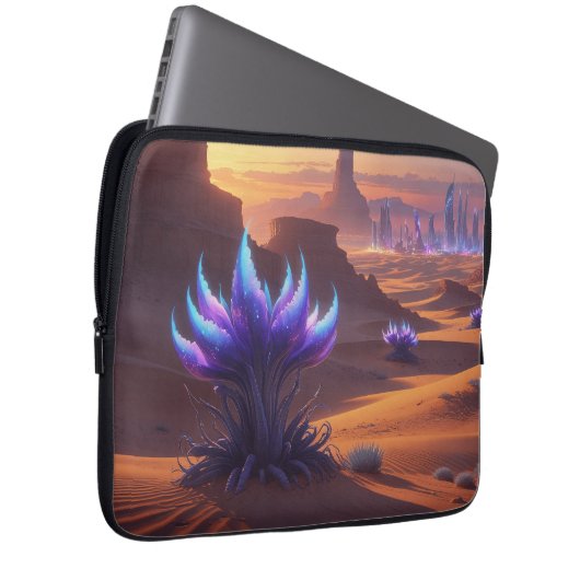 Housse Pour Ordinateur Portable Desierto místico con ciudad futurista (Devant droit)