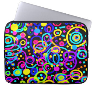 Housse Pour Ordinateur Portable Design d'art Motif en néon dynamique