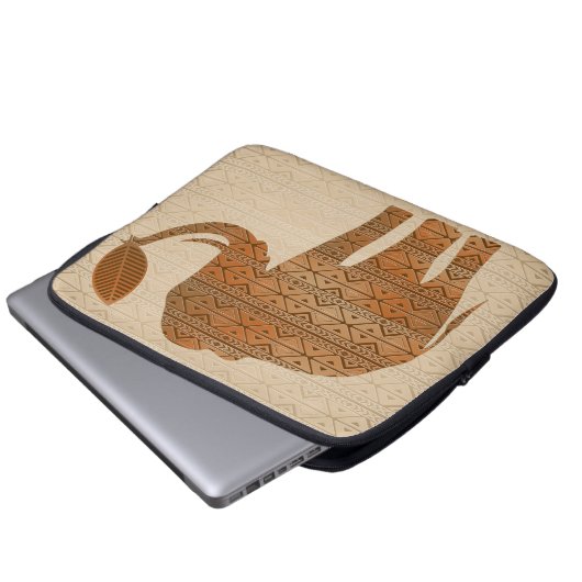 Housse Pour Ordinateur Portable Design d'art tribal des éléphants (Devant bas)