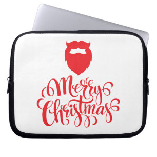 Housse Pour Ordinateur Portable Design de Noël Barbe Père Noël