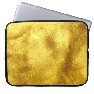 Housse Pour Ordinateur Portable Design de Texture Dorée Luxueux