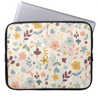 Housse Pour Ordinateur Portable Design floral rétro