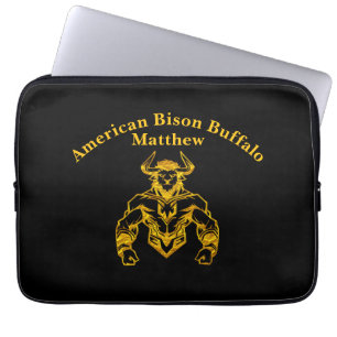 Housse Pour Ordinateur Portable Design graphique Gold Bold Bison