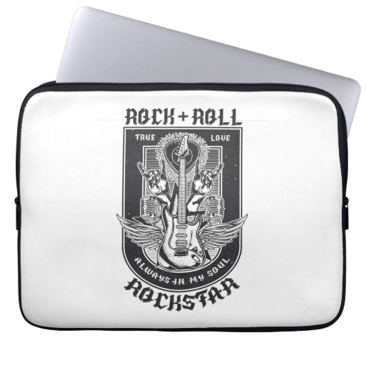 Housse Pour Ordinateur Portable Design Guitar Rock (Devant)