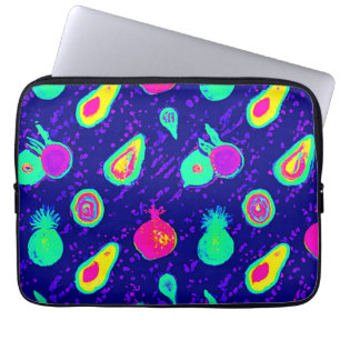 Housse Pour Ordinateur Portable Design Motif de fruits de néon vibreux
