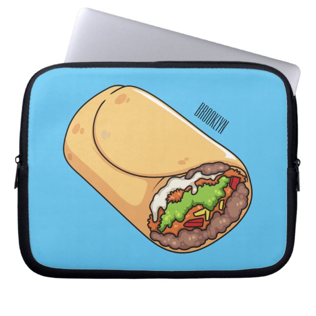 Housse Pour Ordinateur Portable dessin animé de Burrito (Devant)